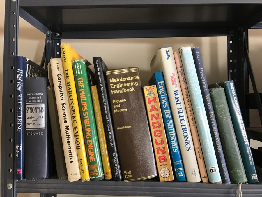 Huge Book Lot With Yacht, Sailing, Large 2nd Ed Websters Dictionary, Engineering And Nuclear Reactor Physics Books [Photo 18]