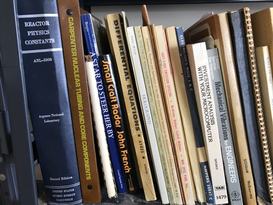 Huge Book Lot With Yacht, Sailing, Large 2nd Ed Websters Dictionary, Engineering And Nuclear Reactor Physics Books [Photo 32]