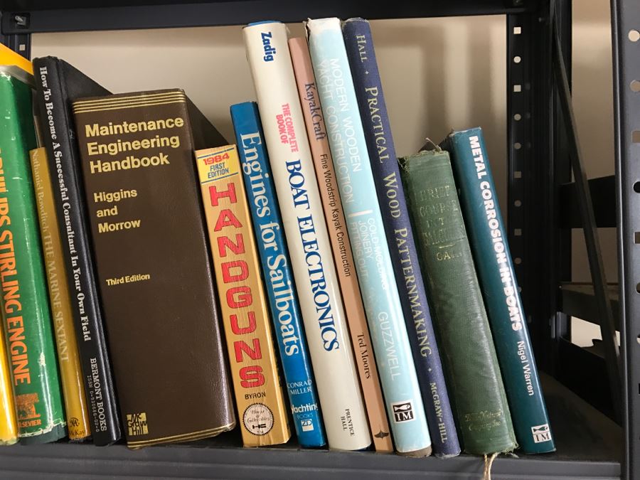 Huge Book Lot With Yacht, Sailing, Large 2nd Ed Websters Dictionary, Engineering And Nuclear Reactor Physics Books [Photo 21]