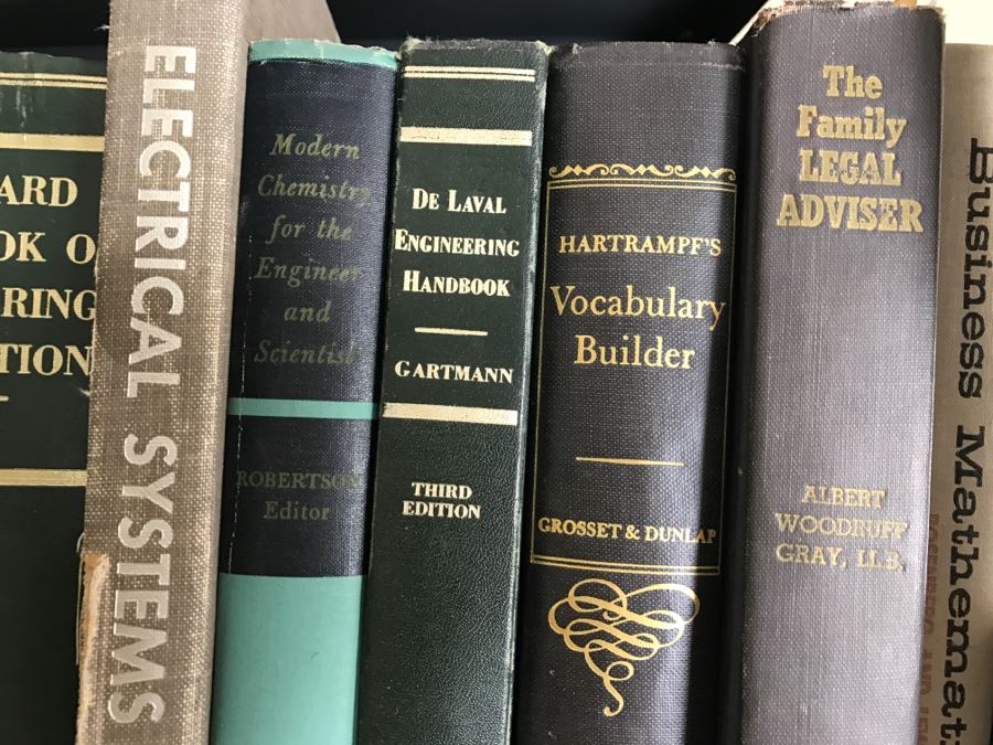 Huge Book Lot With Yacht, Sailing, Large 2nd Ed Websters Dictionary, Engineering And Nuclear Reactor Physics Books [Photo 35]