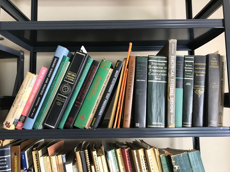 Huge Book Lot With Yacht, Sailing, Large 2nd Ed Websters Dictionary, Engineering And Nuclear Reactor Physics Books [Photo 33]