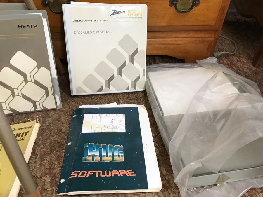 Vintage Zenith Heath Computer Systems Computer With Manuals, Monitor, HP 7550A Graphics Plotter, EPSON Printer, Heatkit Outlet And US Robotics 2400 Modem [Photo 15]