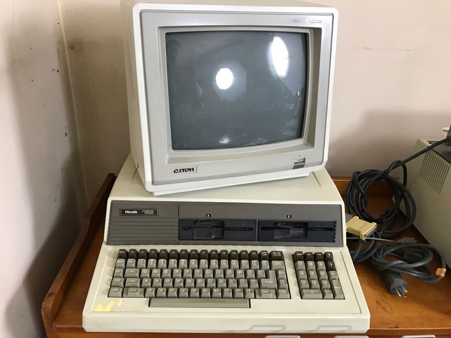 Vintage Zenith Heath Computer Systems Computer With Manuals, Monitor, HP 7550A Graphics Plotter, EPSON Printer, Heatkit Outlet And US Robotics 2400 Modem [Photo 2]