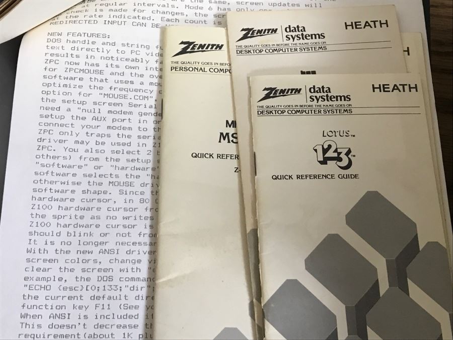 Vintage Zenith Heath Computer Systems Computer With Manuals, Monitor, HP 7550A Graphics Plotter, EPSON Printer, Heatkit Outlet And US Robotics 2400 Modem [Photo 33]