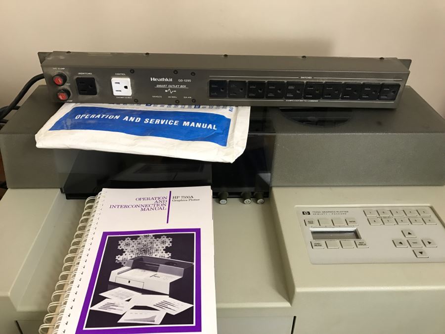 Vintage Zenith Heath Computer Systems Computer With Manuals, Monitor, HP 7550A Graphics Plotter, EPSON Printer, Heatkit Outlet And US Robotics 2400 Modem [Photo 21]