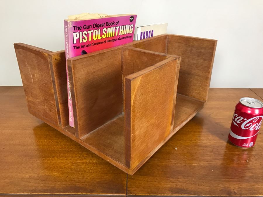 Revolving Wood Bookshelf Bookcase