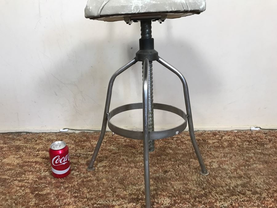 Vintage Industrial Bar Stool Drafting Chair [Photo 4]