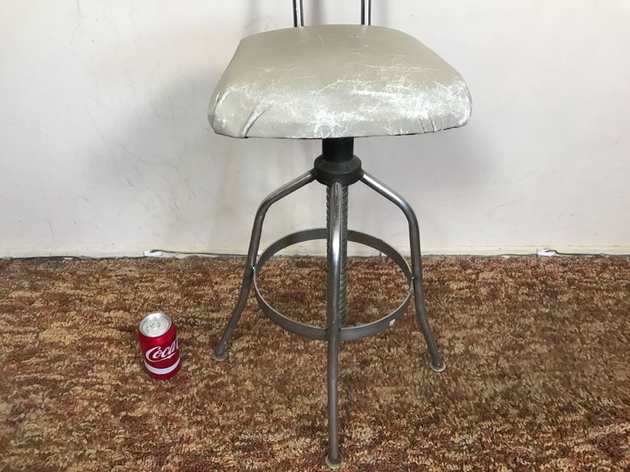 Vintage Industrial Bar Stool Drafting Chair [Photo 2]