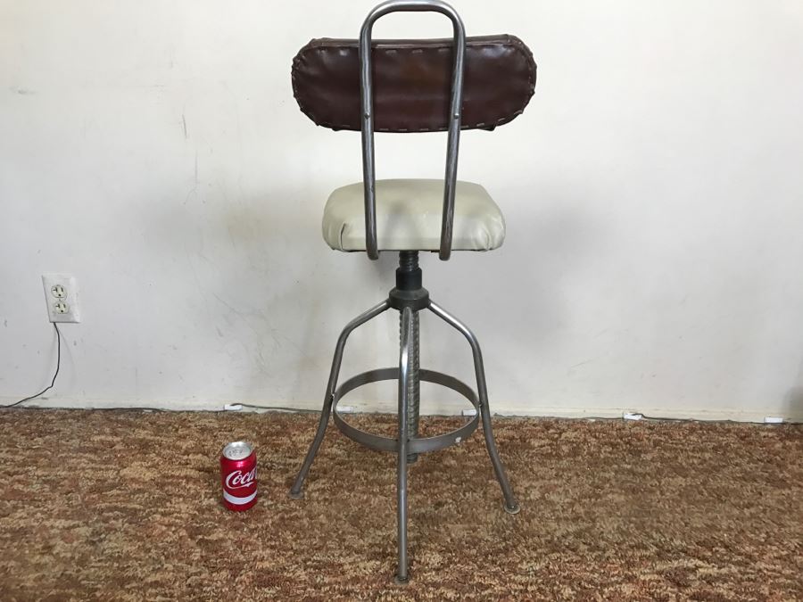 Vintage Industrial Bar Stool Drafting Chair [Photo 7]