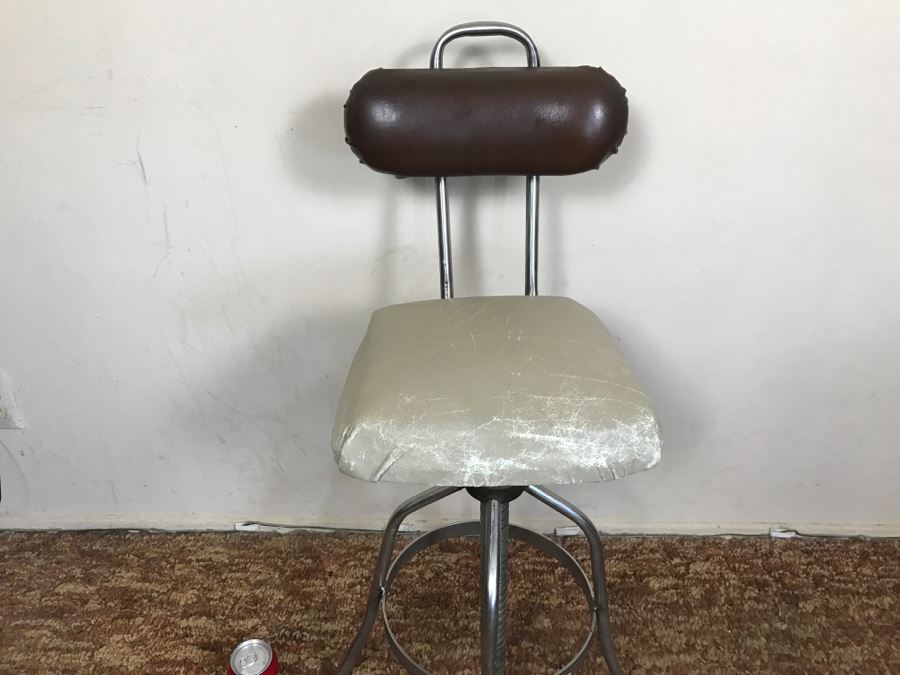 Vintage Industrial Bar Stool Drafting Chair [Photo 3]