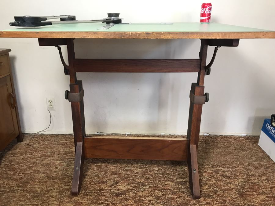 Vintage Custom Adjustable Drafting Table [Photo 3]