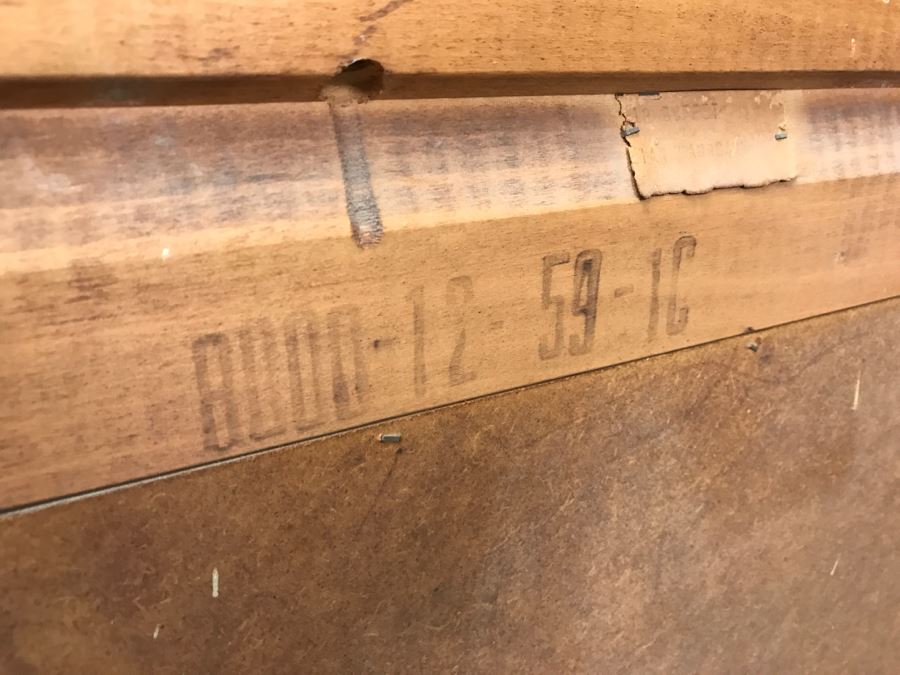 Vintage Wooden Sideboard Buffet On Casters [Photo 13]