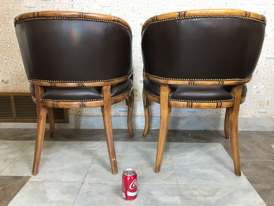 Pair Of Stylish Hollywood Regency Armchairs [Photo 7]