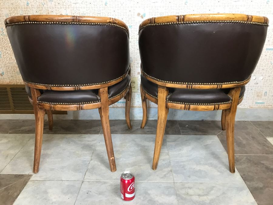 Pair Of Stylish Hollywood Regency Armchairs [Photo 8]