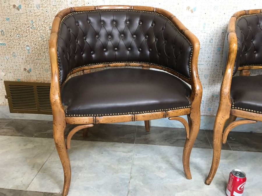 Pair Of Stylish Hollywood Regency Armchairs [Photo 3]