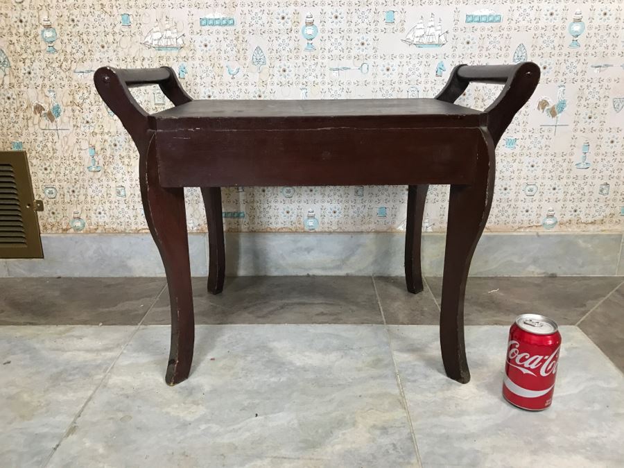 Vintage Wooden Bench With Handles [Photo 2]