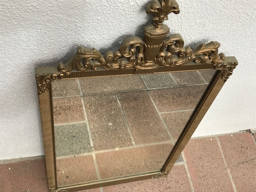 Gold Tone Designer Wall Mirror [Photo 5]