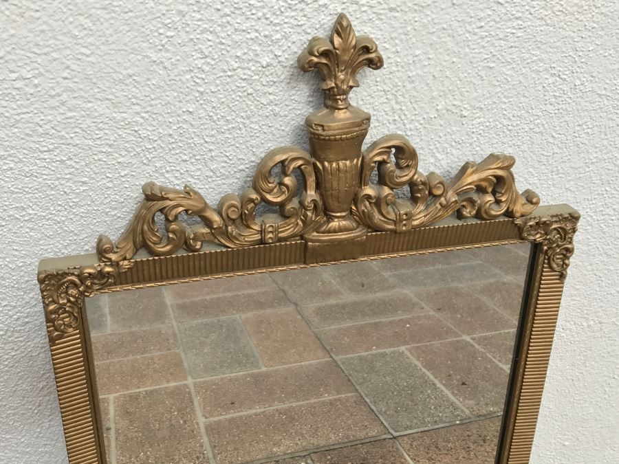 Gold Tone Designer Wall Mirror [Photo 2]