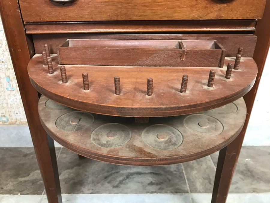 Vintage Sewing Cabinet With Sewing Supplies [Photo 12]