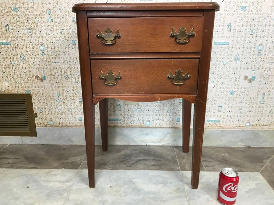 Vintage Sewing Cabinet With Sewing Supplies [Photo 1]