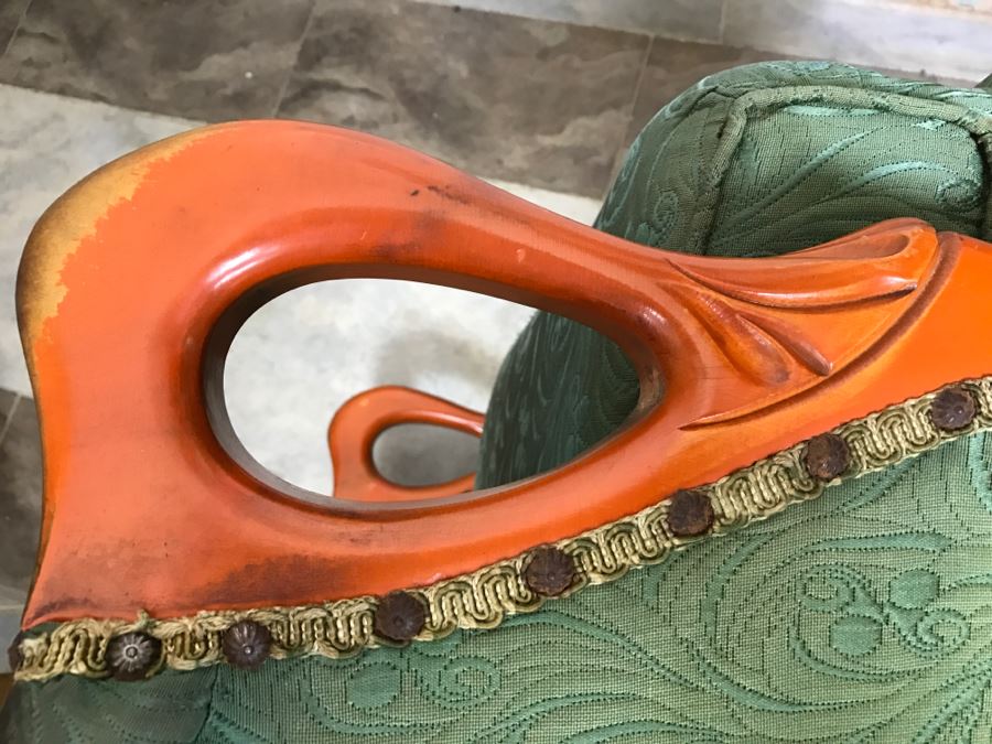 Vintage Upholstered Rocker Rocking Chair [Photo 8]