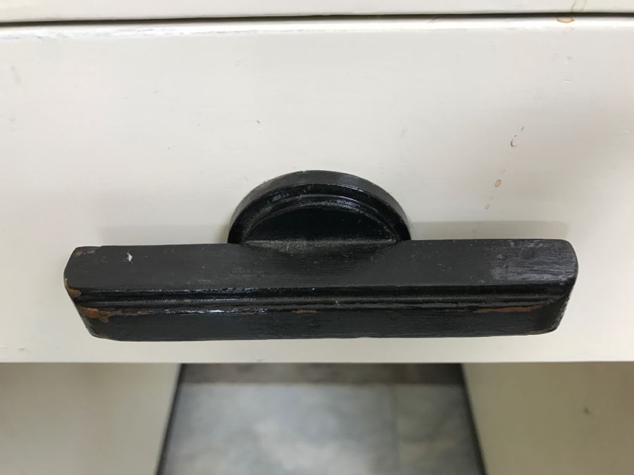 Mid-Century White And Black Desk [Photo 6]