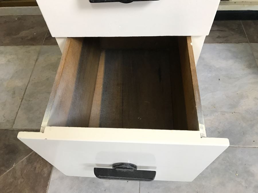 Mid-Century White And Black Desk [Photo 10]