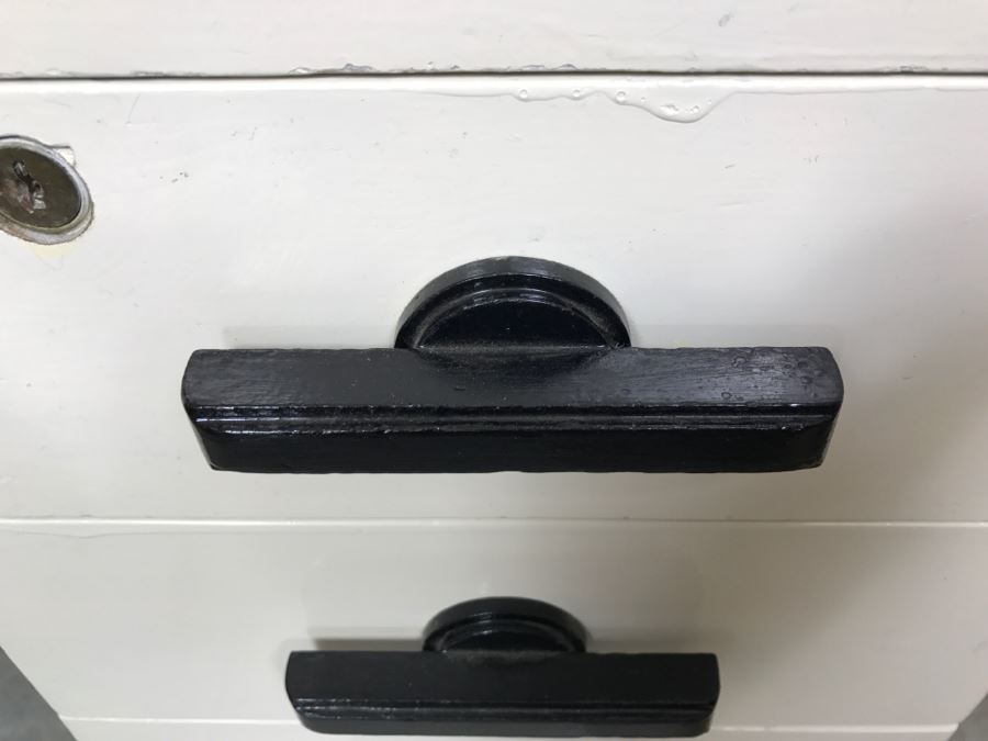 Mid-Century White And Black Desk [Photo 8]