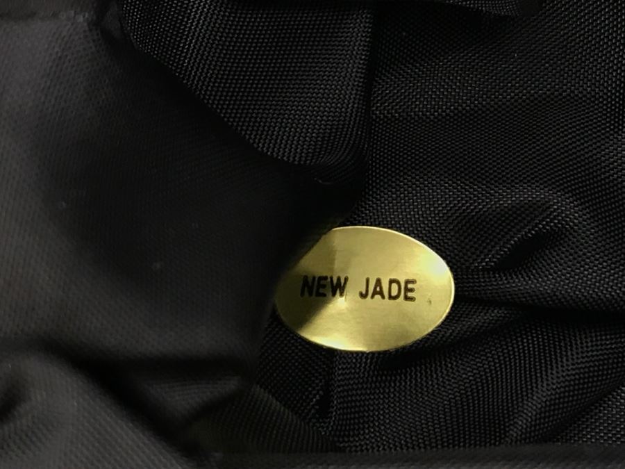 Display Box Filled With 12 Carved Elephants Made From Various Stones Including New Jade, Butter Jade, Brazilian Sodalite And More [Photo 9]