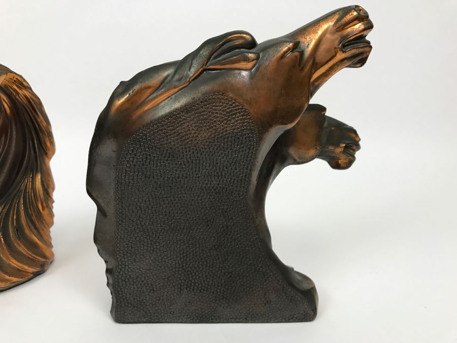Pair Of Horse Bronze Bookends [Photo 6]