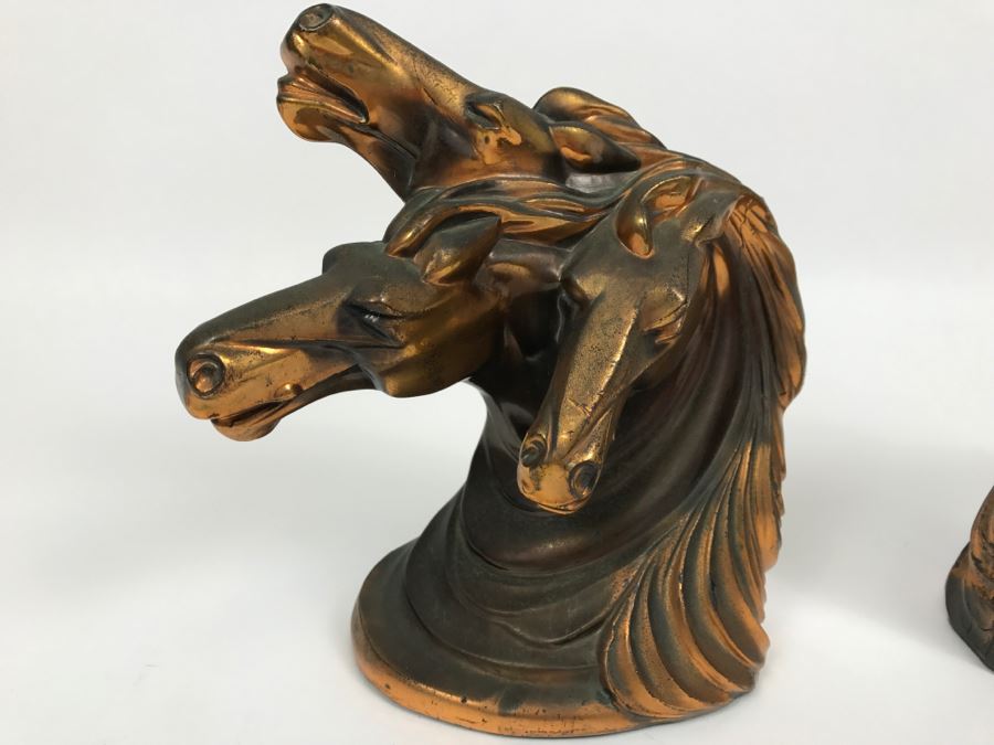 Pair Of Horse Bronze Bookends [Photo 8]