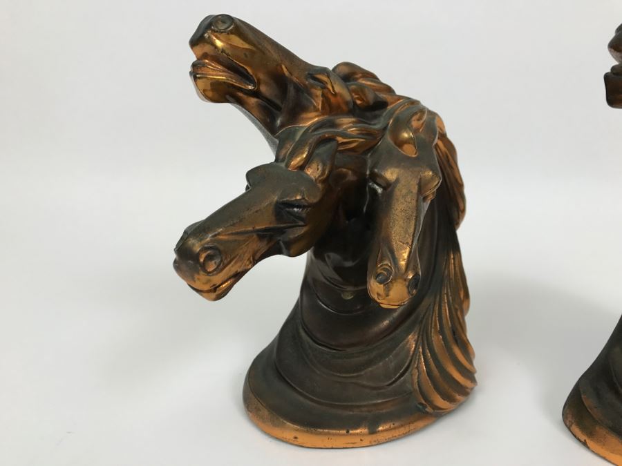 Pair Of Horse Bronze Bookends [Photo 3]