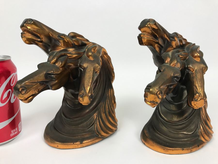 Pair Of Horse Bronze Bookends [Photo 1]