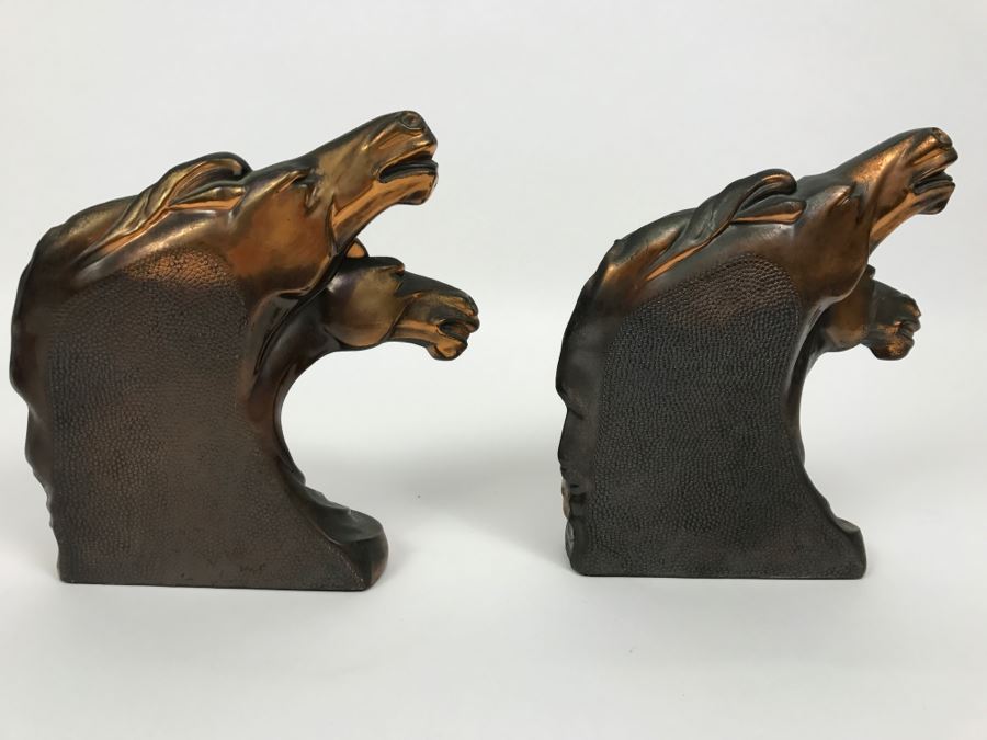 Pair Of Horse Bronze Bookends [Photo 7]