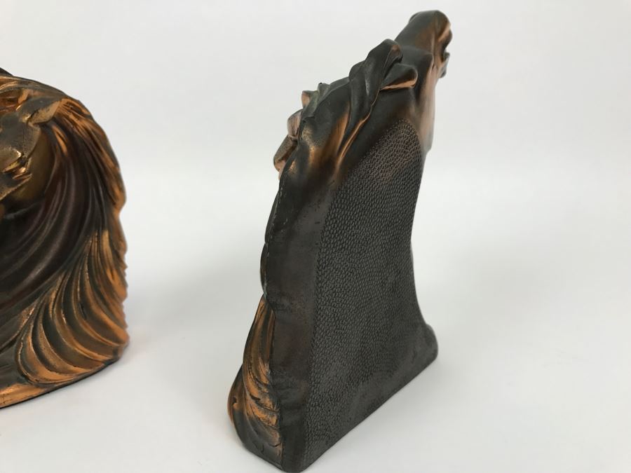 Pair Of Horse Bronze Bookends [Photo 5]