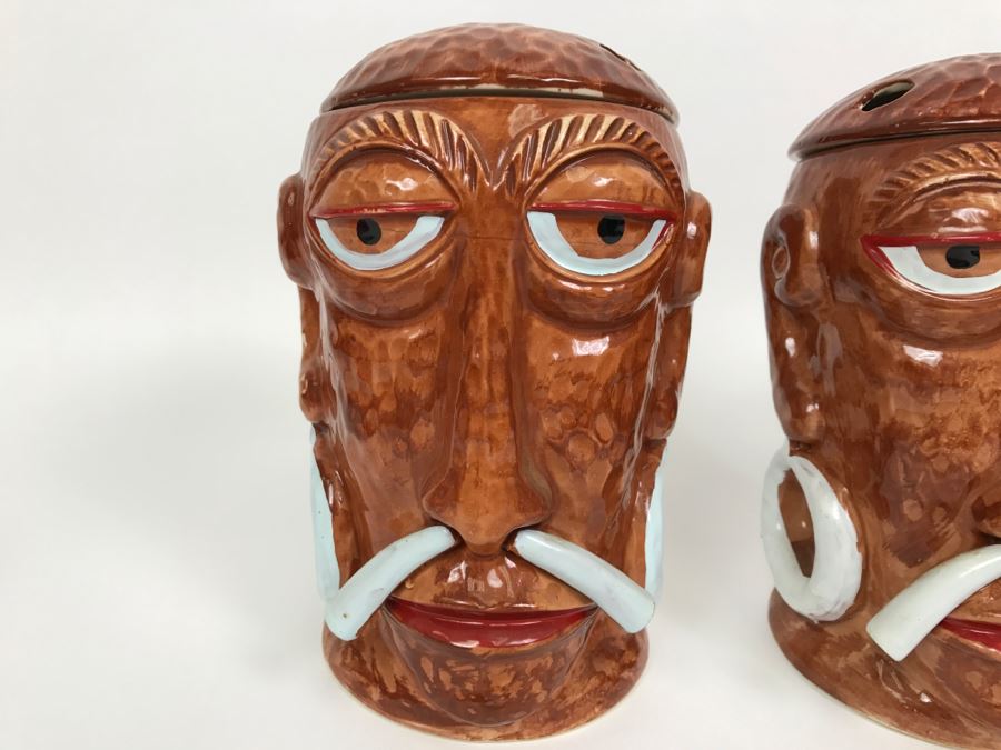 (3) 'Mr. Bali Hai' Made Exclusively For The Bali Hai Restaurant San Diego, CA Ceramic Tropical Drink Mugs Cups Japan [Photo 5]