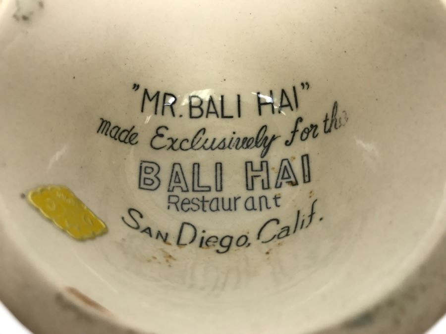 (3) 'Mr. Bali Hai' Made Exclusively For The Bali Hai Restaurant San Diego, CA Ceramic Tropical Drink Mugs Cups Japan [Photo 2]