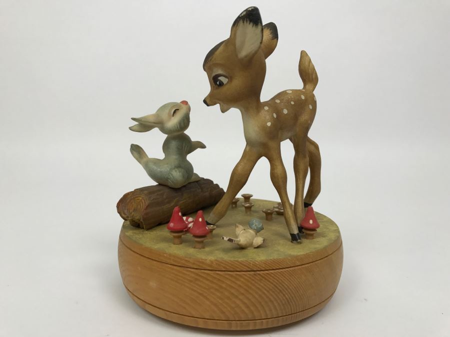 Walt Disney Productions Bambi Music Box Made In Italy By ANRI REUGE ...