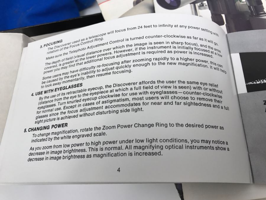 Bausch & Lomb The Discoverer 15 To 60 Power 60MM Zoom Telescope With Original Box By Bushnell With Tripod And Blue Carrying Bag [Photo 18]