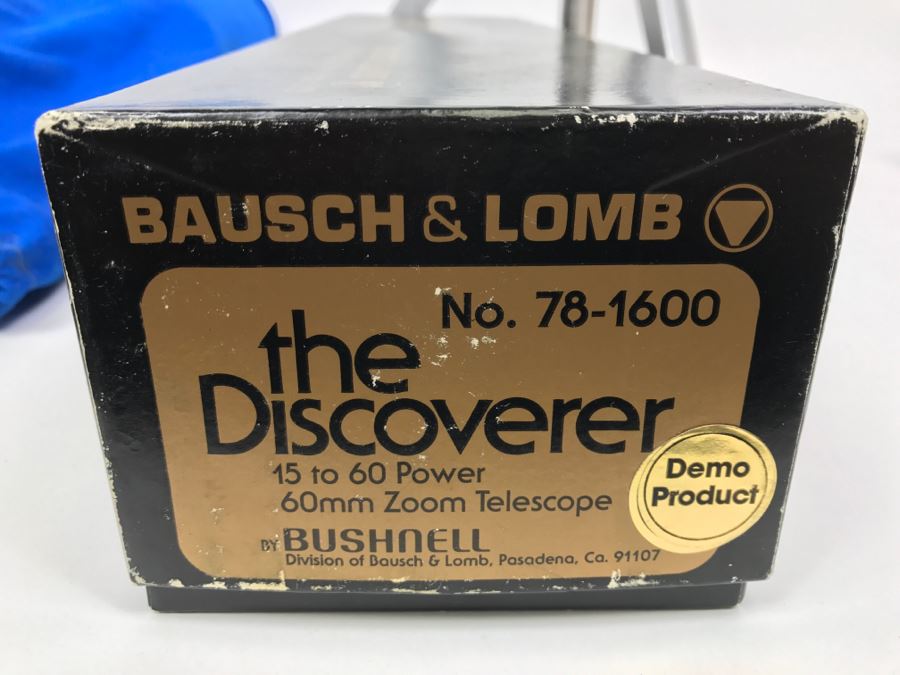 Bausch & Lomb The Discoverer 15 To 60 Power 60MM Zoom Telescope With Original Box By Bushnell With Tripod And Blue Carrying Bag [Photo 6]