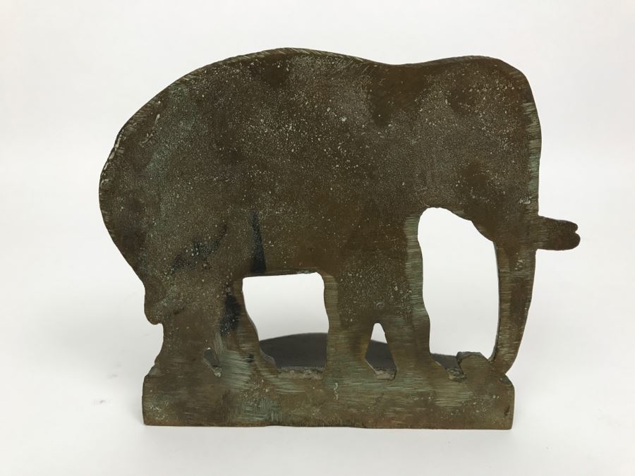 Brass Elephant Bookend [Photo 4]
