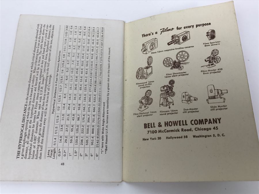 Vintage 16MM Filmo 70 Film Camera Bell & Howell With Original Case And Manual [Photo 41]