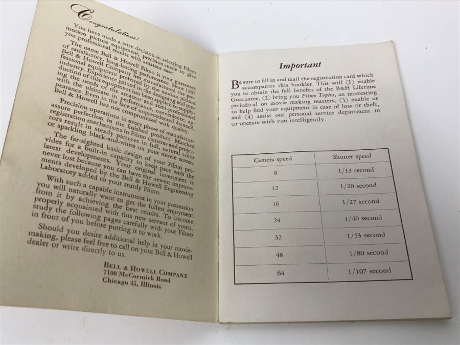 Vintage 16MM Filmo 70 Film Camera Bell & Howell With Original Case And Manual [Photo 39]