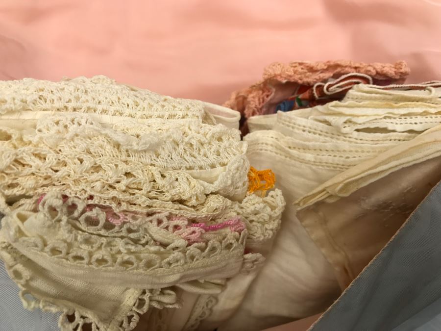 Vintage Wooden Box Filled With Vintage Scarves And Handkerchiefs [Photo 17]