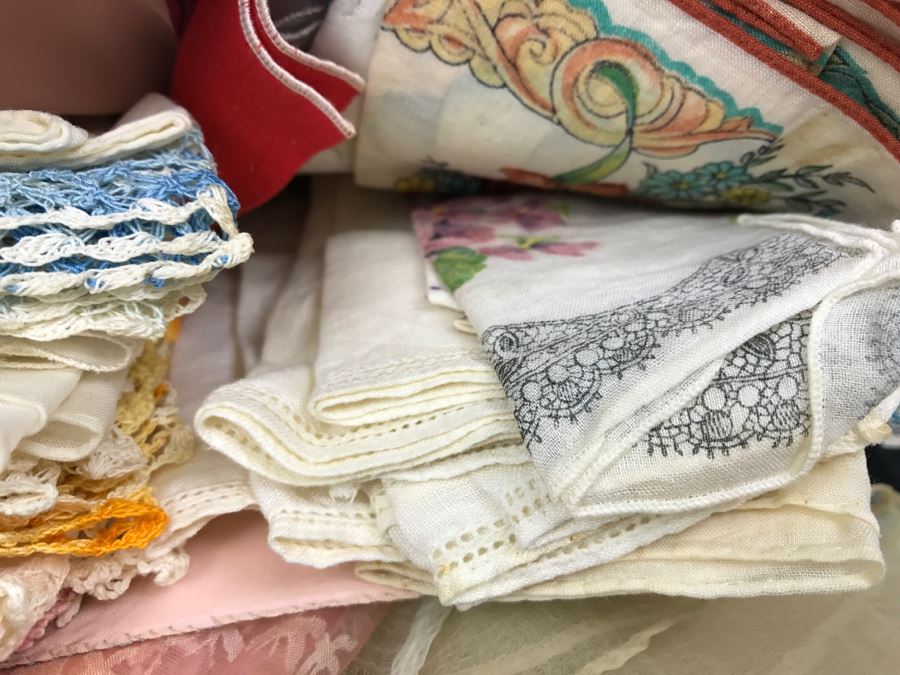 Vintage Wooden Box Filled With Vintage Scarves And Handkerchiefs [Photo 20]