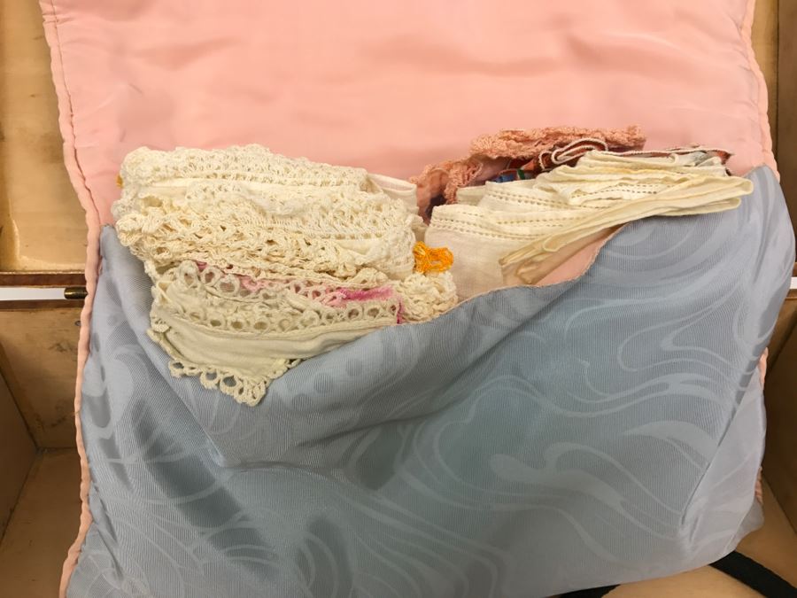 Vintage Wooden Box Filled With Vintage Scarves And Handkerchiefs [Photo 16]