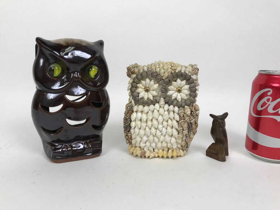 Collection Of 3 Vintage Owls [Photo 1]