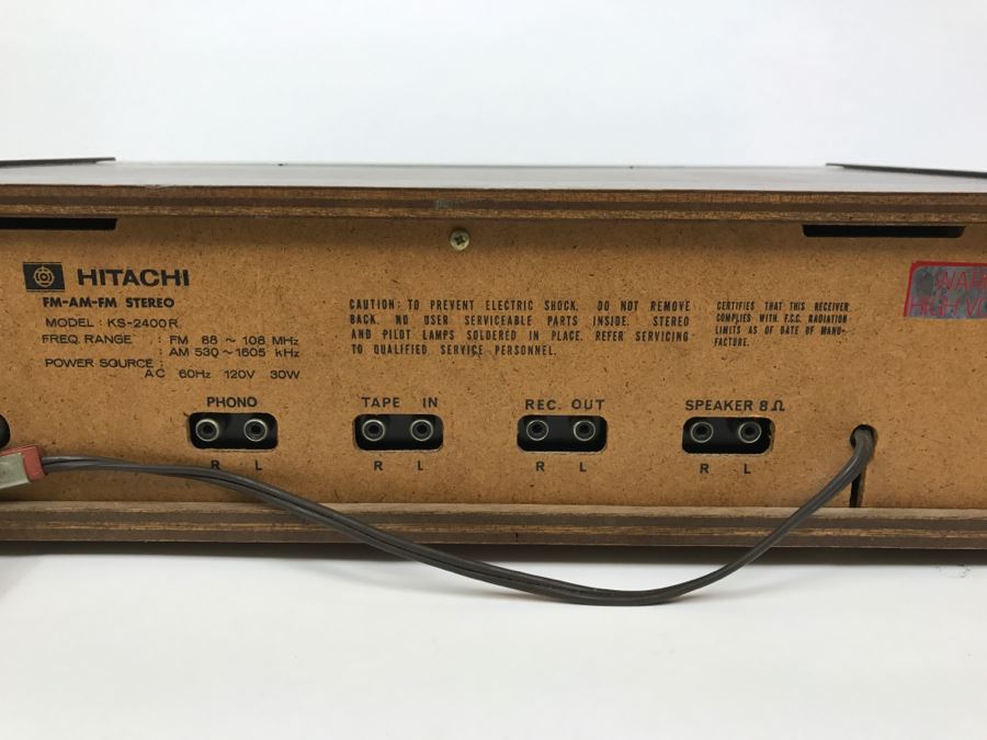 HITACHI KS-2400R Solid State Stereo Receiver Amplifier [Photo 12]
