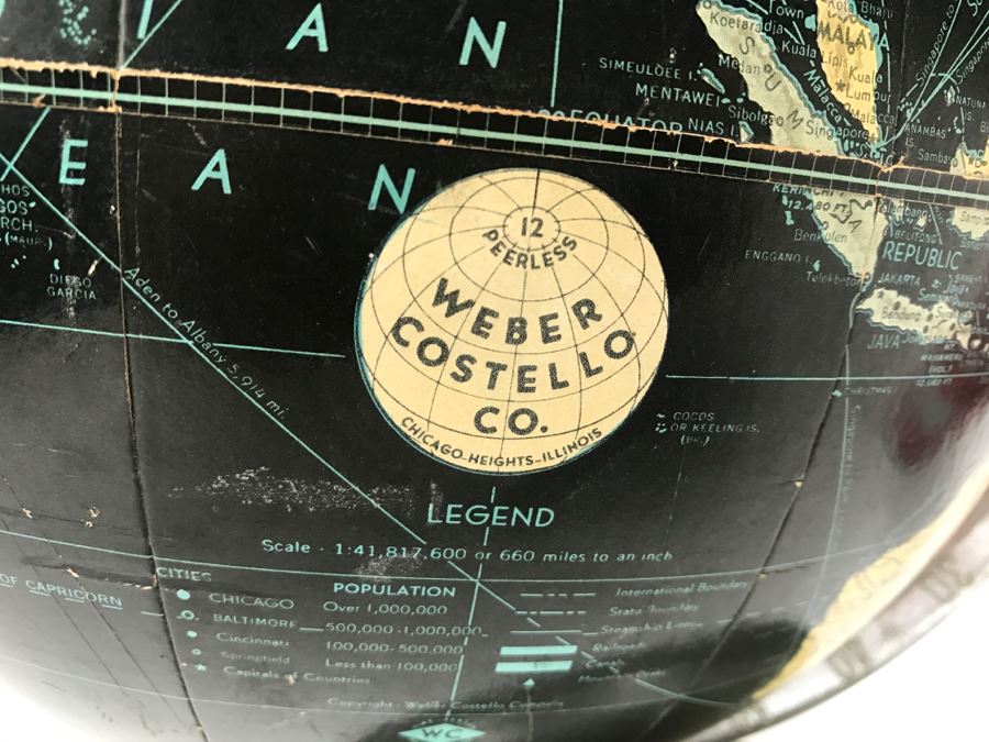 Vintage Black Globe By Weber Costello Co [Photo 2]