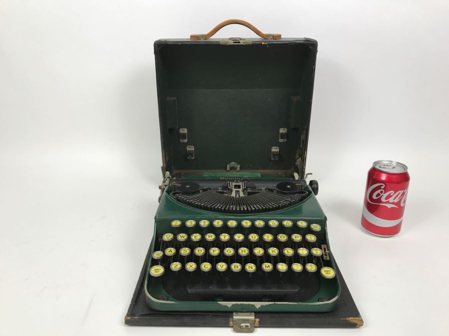 Vintage Remington Typewriter Low-Profile With Case
